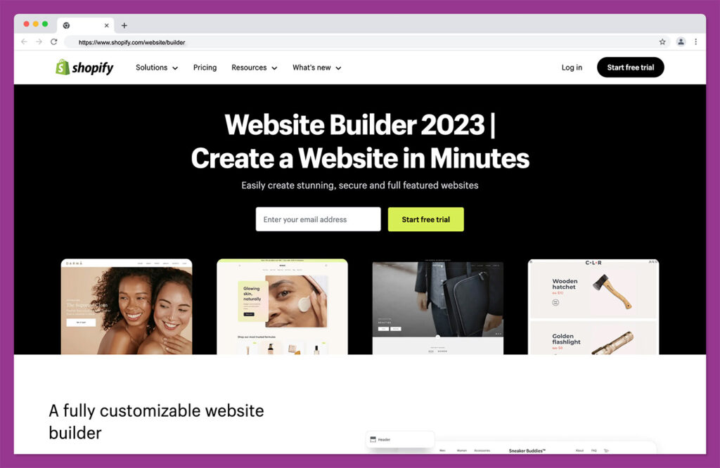 shopify best ai website builder