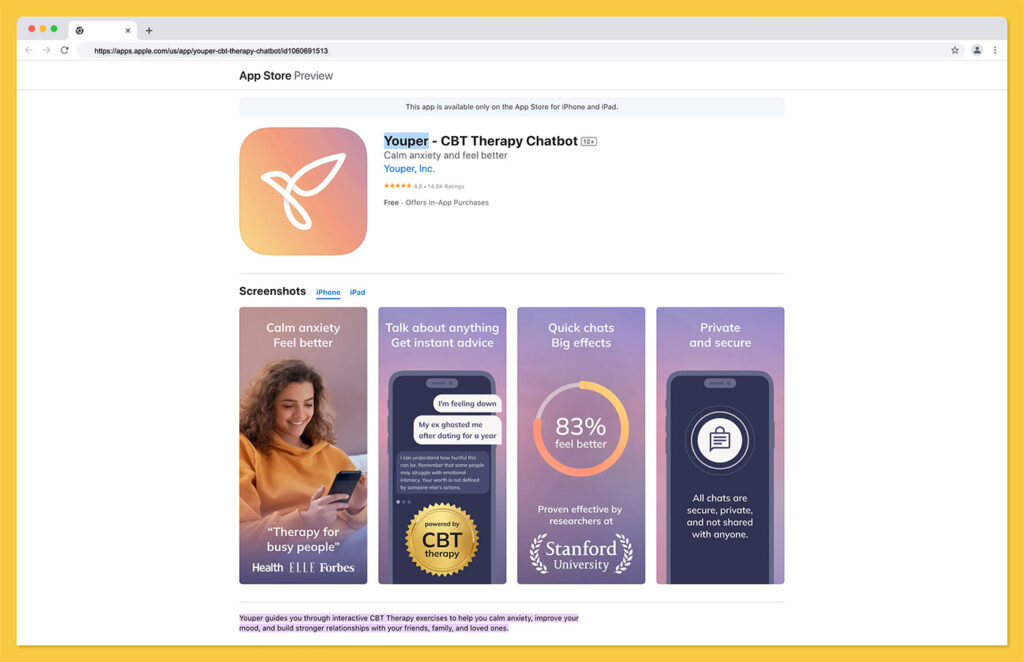 Youper 6 Best AI iPhone Apps for 2024 - Fritz ai