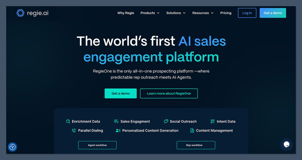 Regie AI Homepage