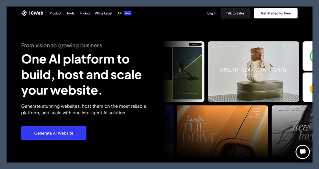 10Web Homepage