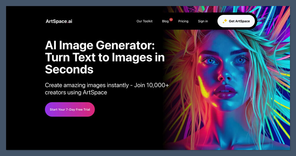 Artspace AI Homepage