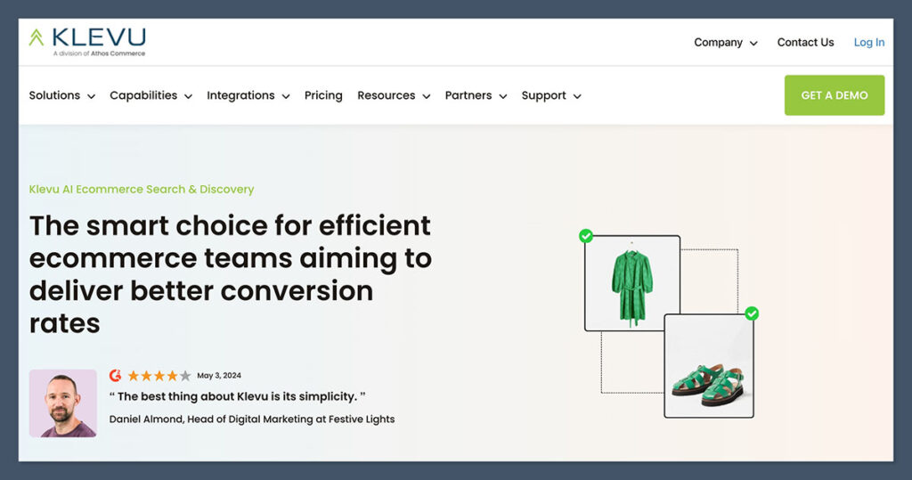 Klevu AI Homepage