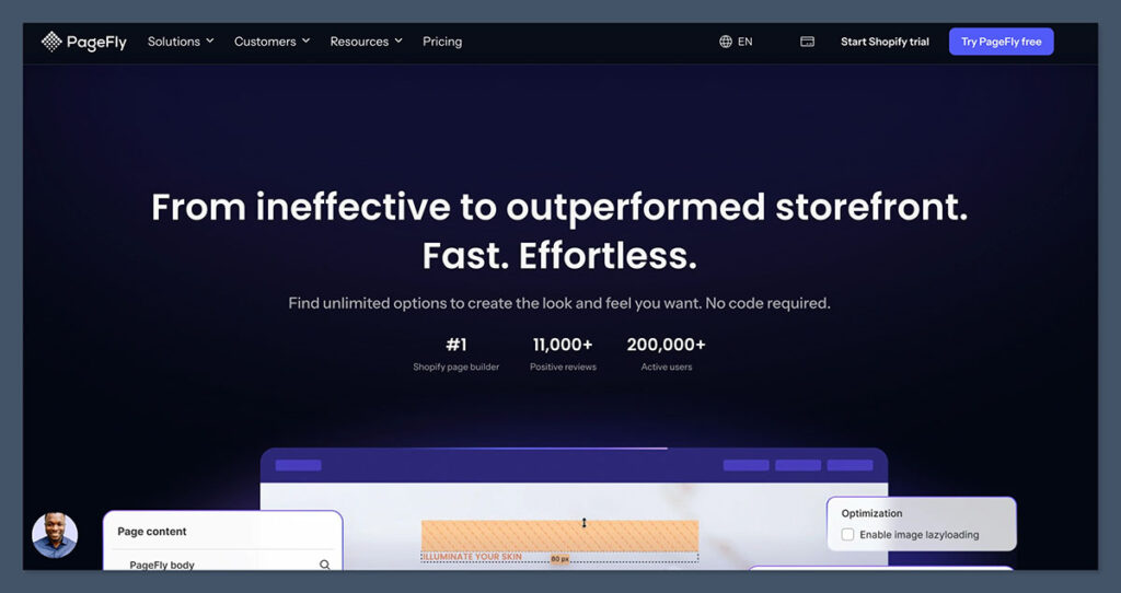 PageFly Homepage