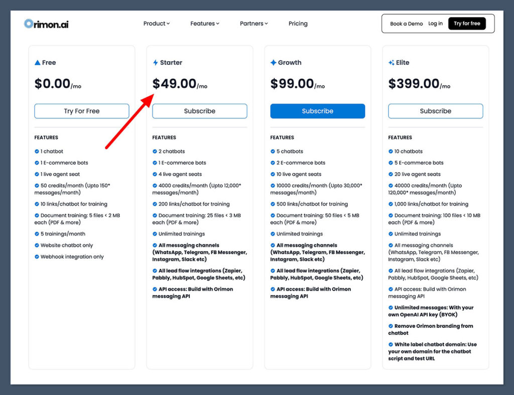 Orimon-ai-Pricing