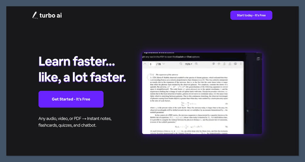 TurboLearn-AI-Homepage