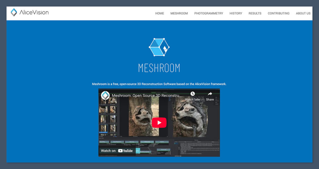 Meshroom Homepage
