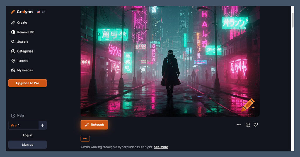 A-man-walks-down-a-rainy-neon-lit-street