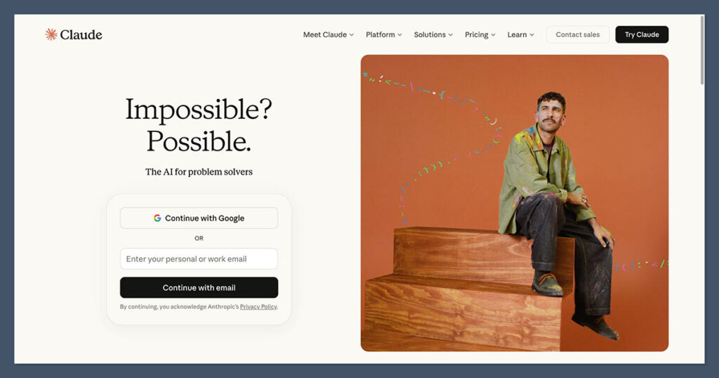 Claude AI Homepage