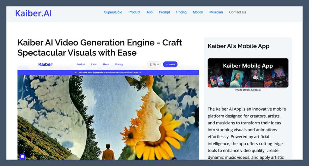 Kaiber-AI-Homepage