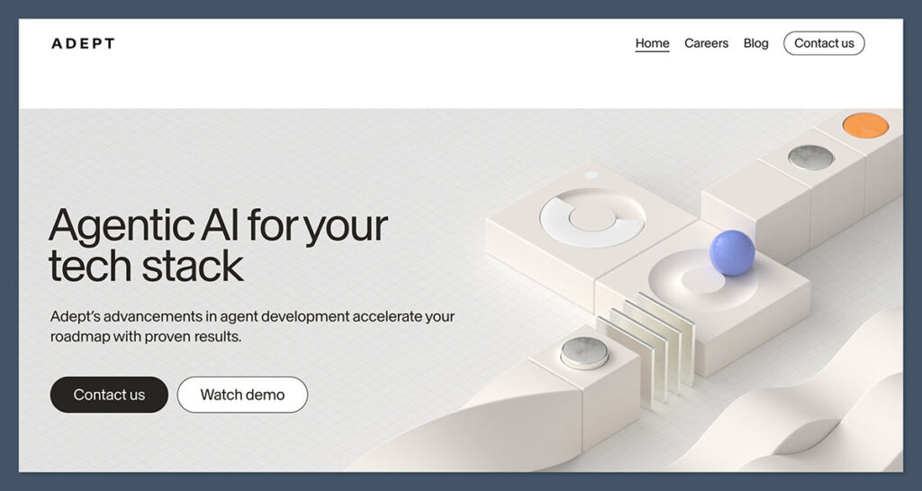 Adept AI Homepage