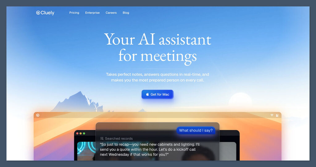 Cluely AI Homepage