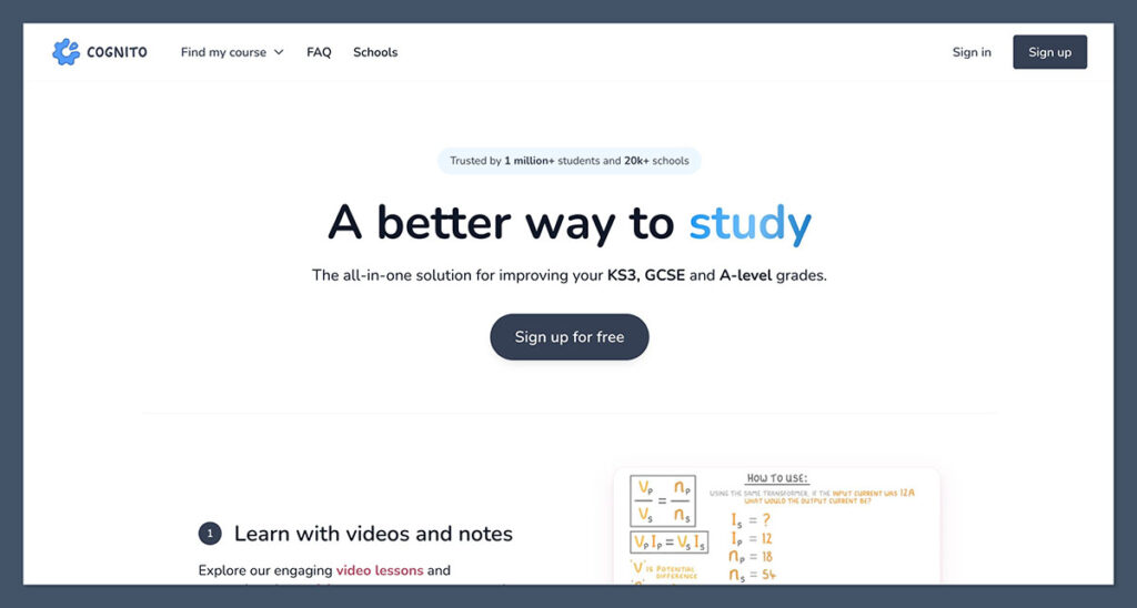 Cognito Homepage