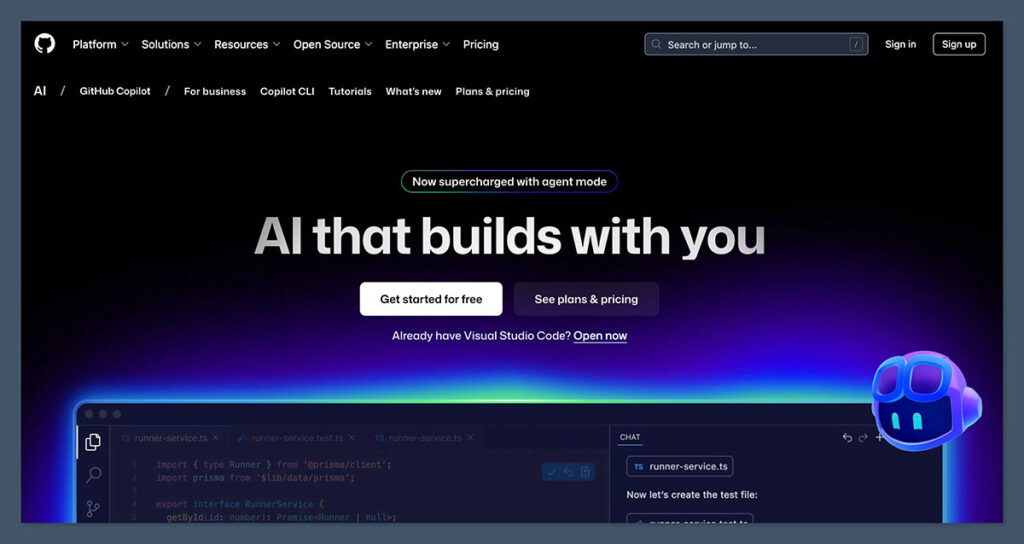 GitHub Copilot Homepage