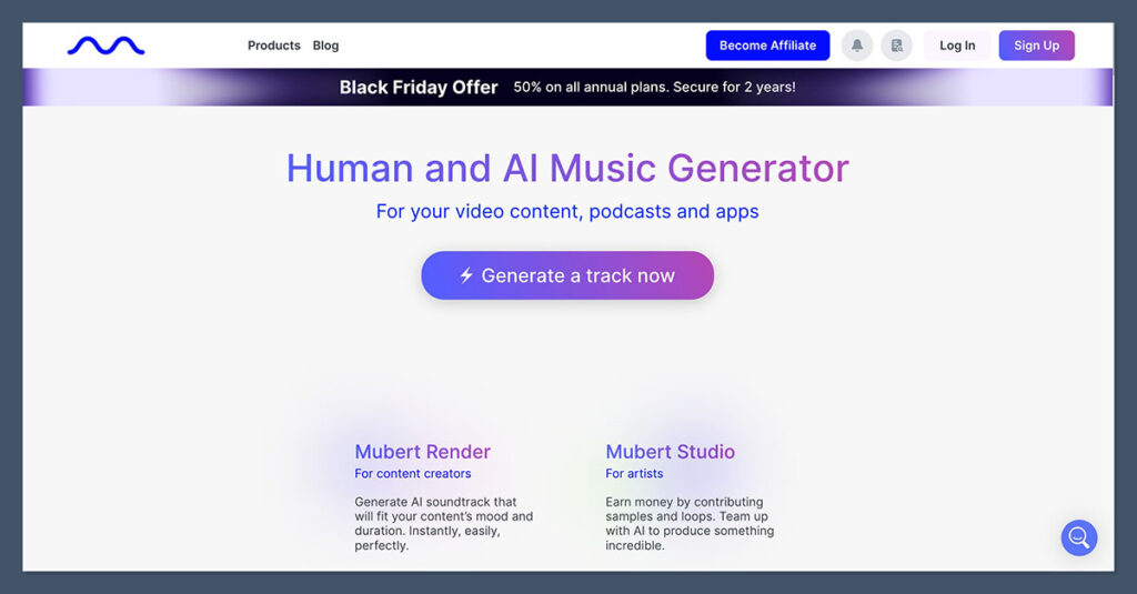 Mubert-AI-Homepage
