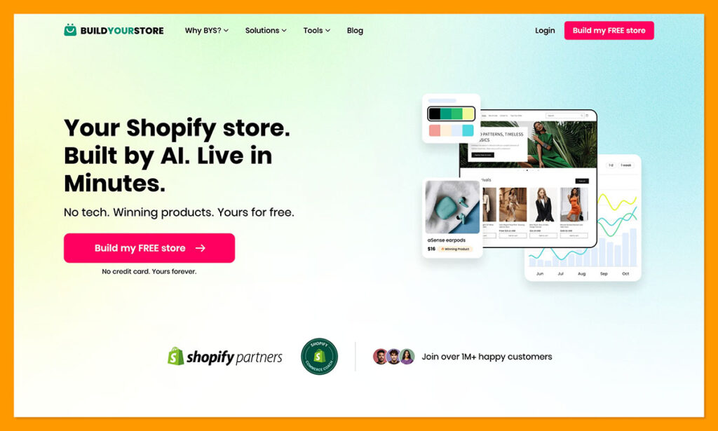 BuildYourStoreAI homepage