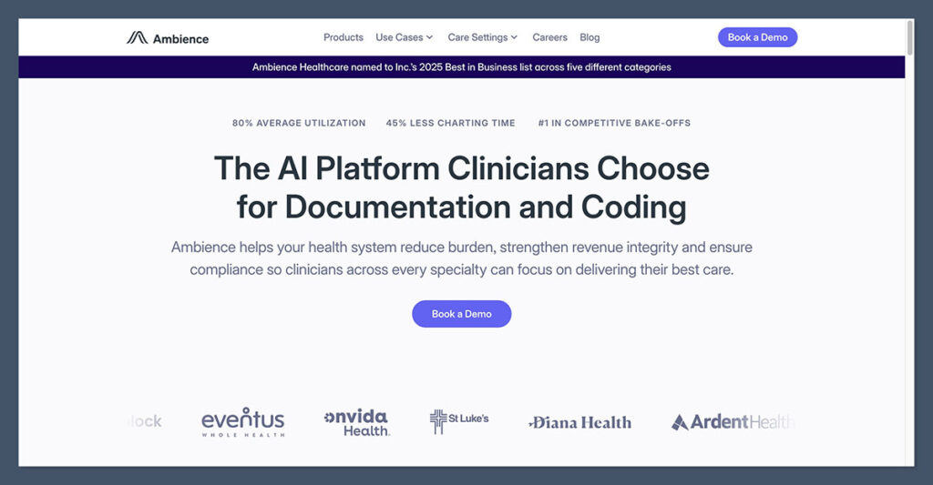 Ambience-Healthcare Homepage