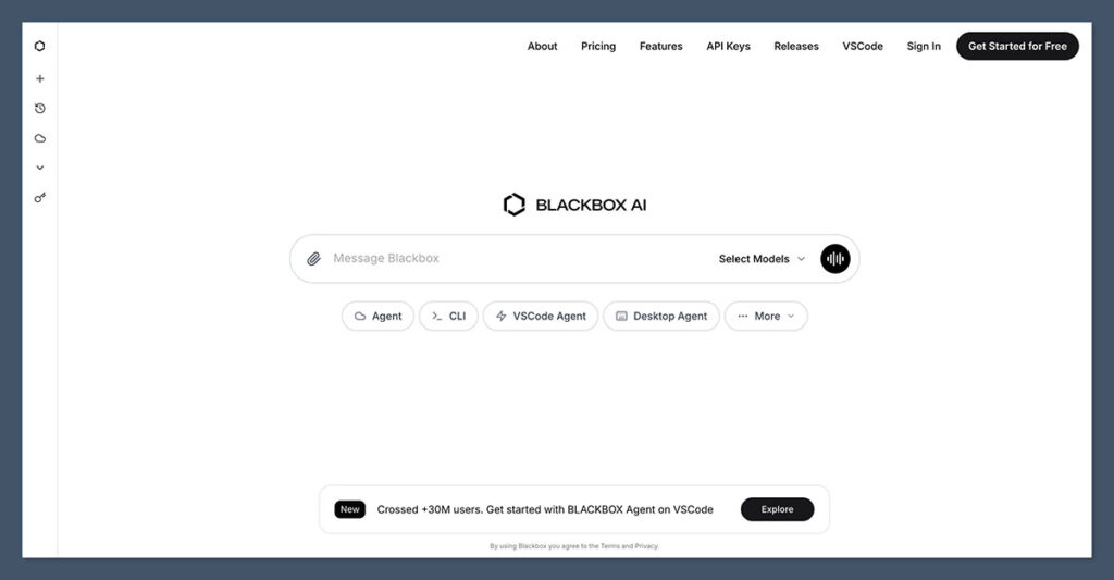 Blackbox AI Homepage