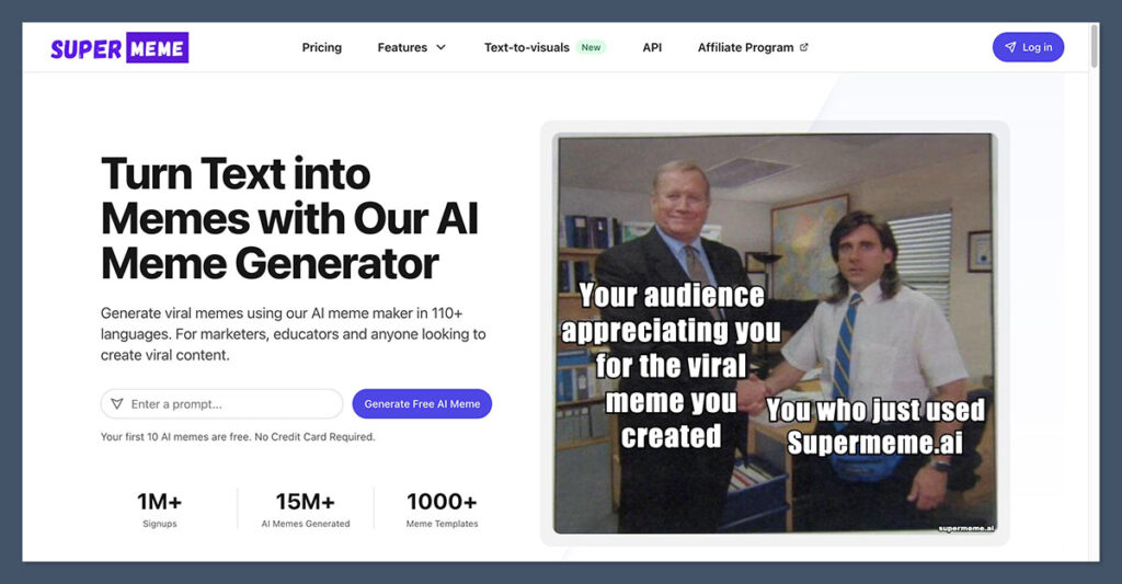 Supermeme.ai Homepage