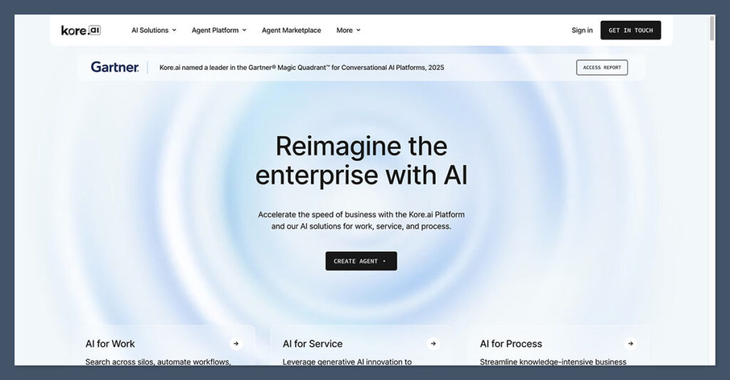 Kore.ai Homepage