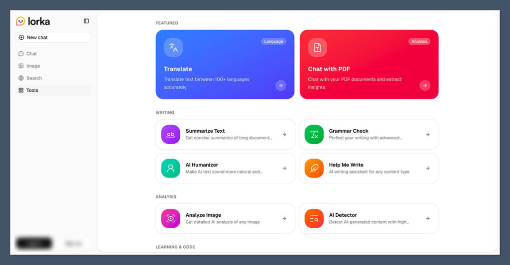 lorka ai advanced tools
