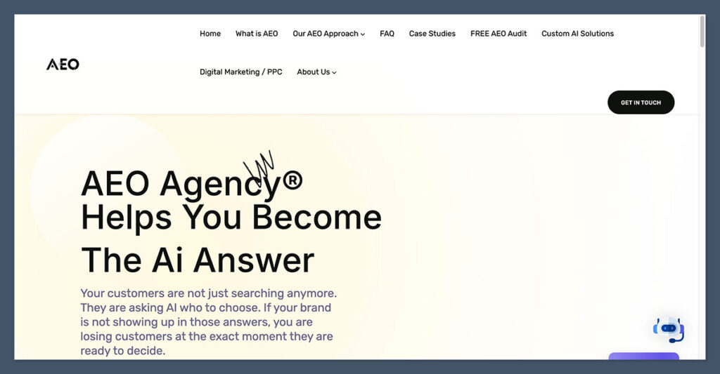 AEO Agency Homepage