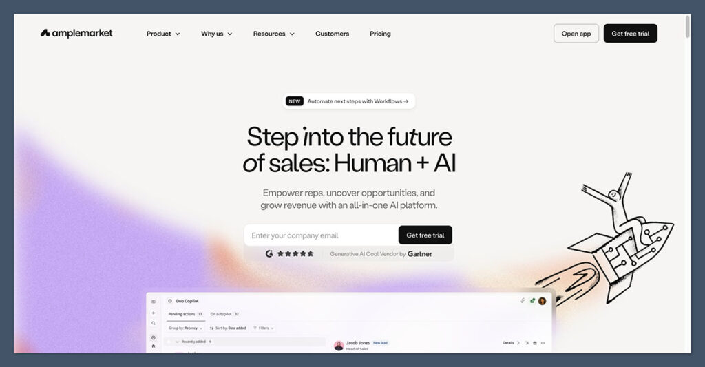 Amplemarket Homepage