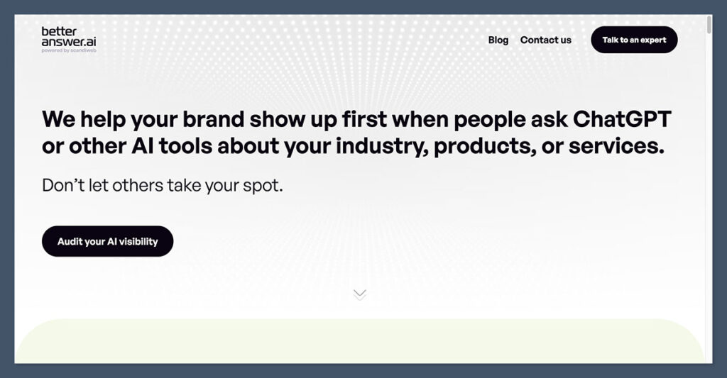Better Answer Homepage