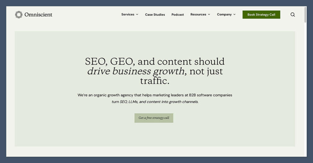 Omniscient Digital Homepage