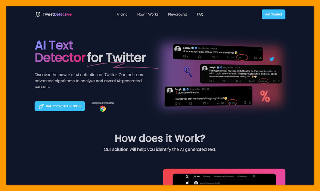 TweetDetective hoempage