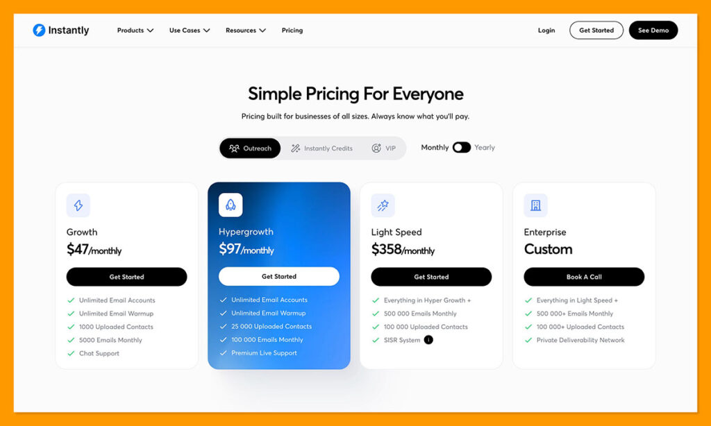 instantly ai pricing