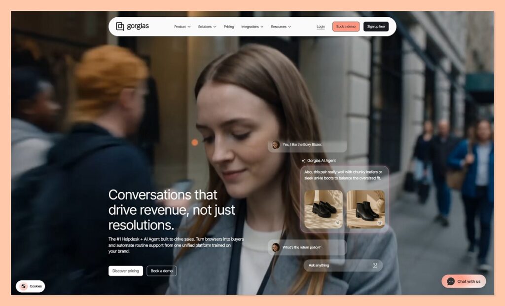 Gorgias AI homepage