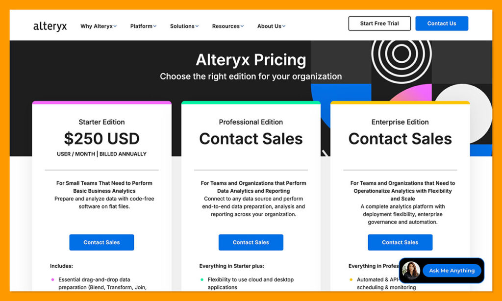 alteryx pricing