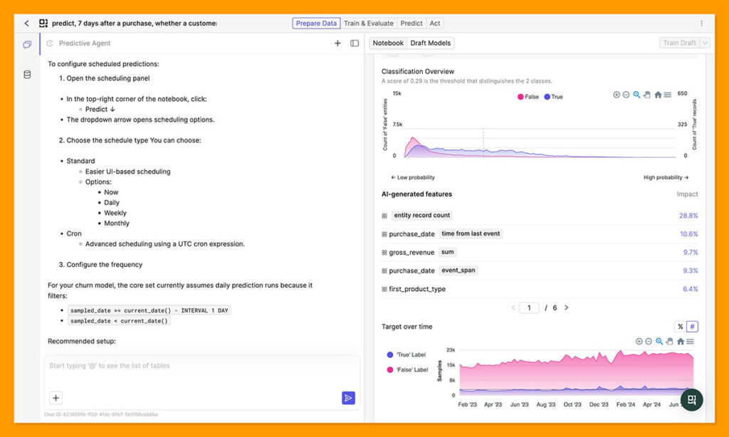 pecan predict user churn