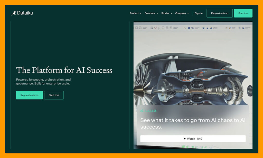 Dataiku homepage