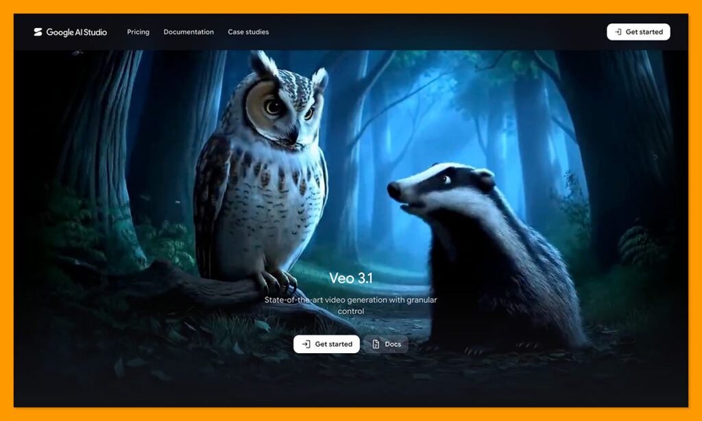 google veo homepage