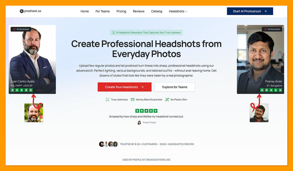 proshoot co homepage