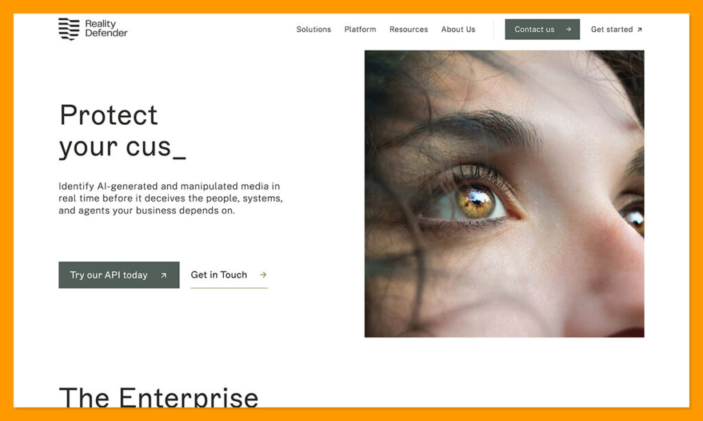 reality defender homepage