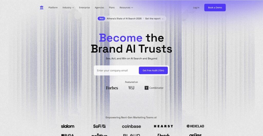 AthenaHQ homepage