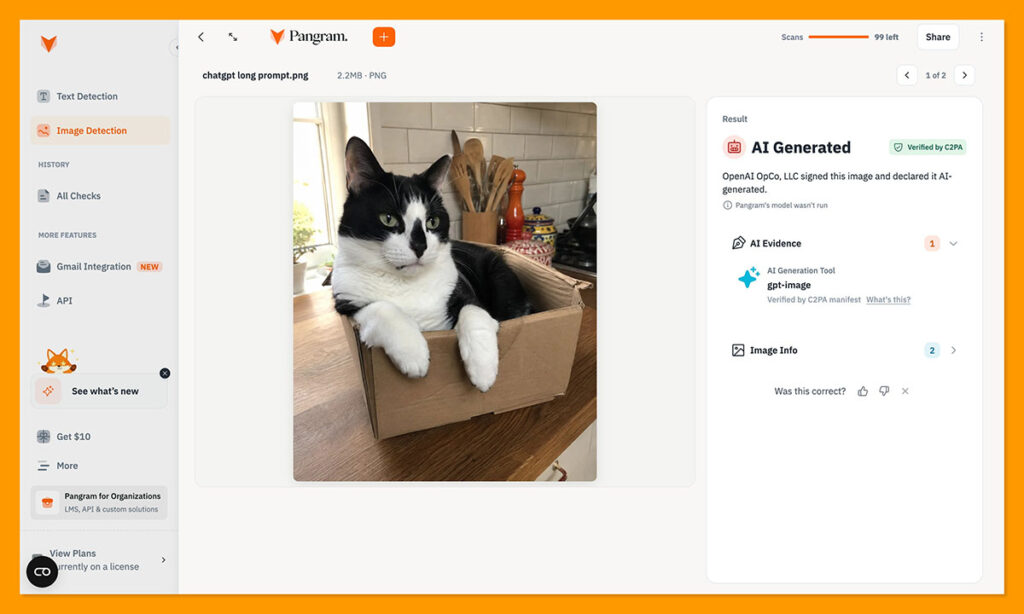 chatgpt ai photo in pangram