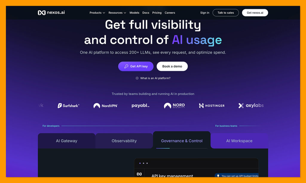 nexos ai homepage