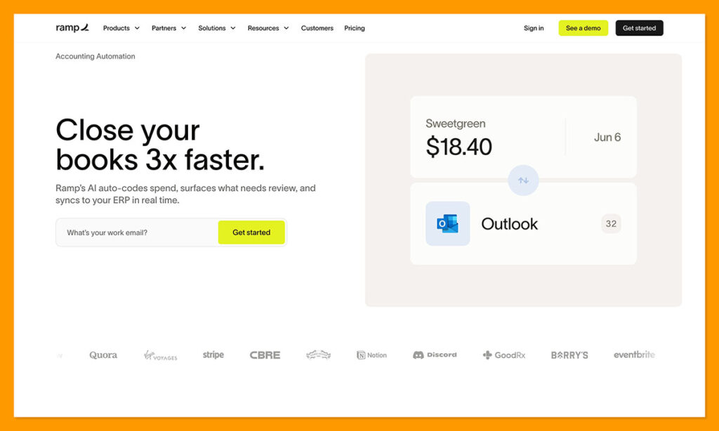 ramp ai accounting homepage