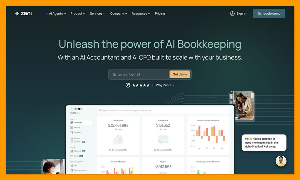 zeni ai accounting homepage