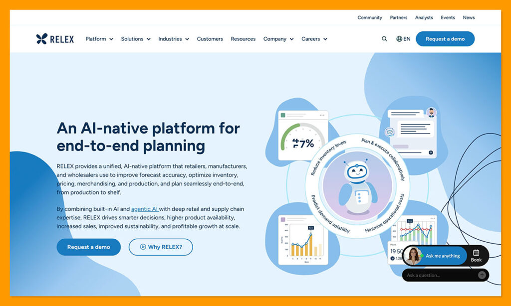 RELEX Solutions homepage